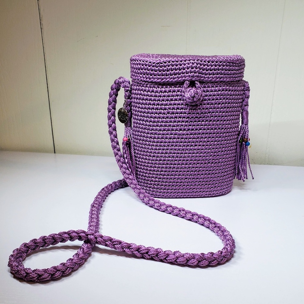 The Sak Essential Crochet Phone Crossbody in Heather